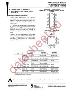 SN74AHC240DBR datasheet  